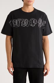 PURPLE BRAND Embroidered Logo Textured Jersey T-Shirt