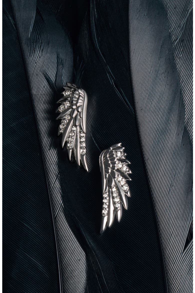 Sapphire Wing Ear Climbers, Alternate, color, 925 STERLING SILVER