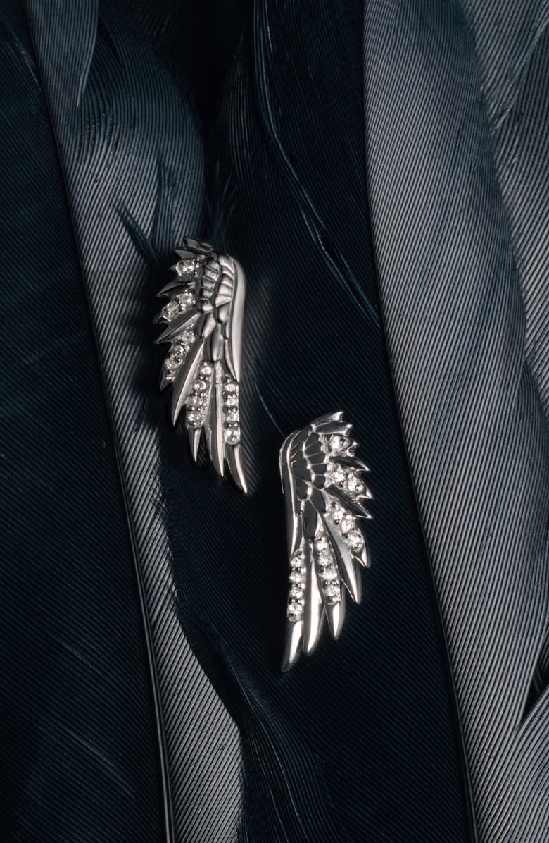 Awe Inspired Lab Grown Diamond Wing Ear Climbers, Alternate, color, 925 Sterling Silver