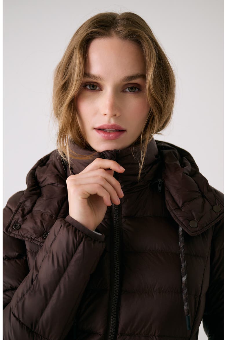 Emeline Water Repellent 550 Fill Power Down Jacket, Alternate, color, JAVA