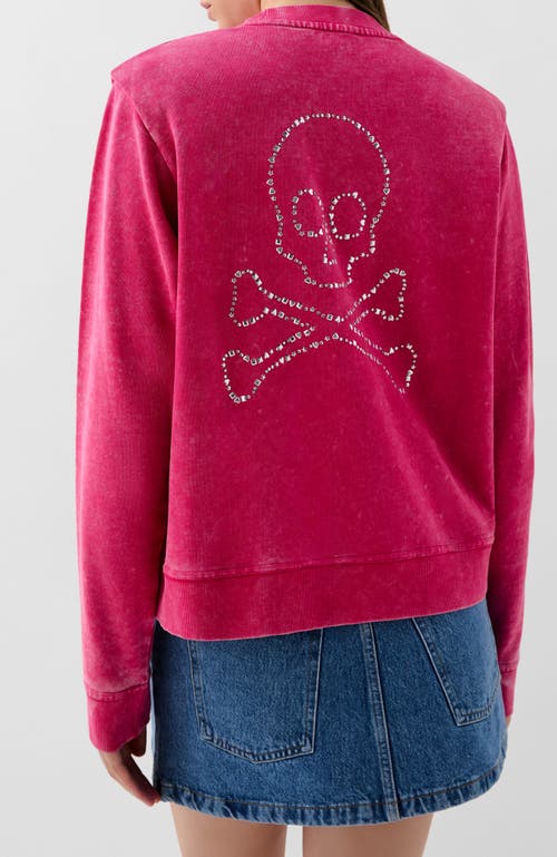 Scalpers Padded Marble Sweater In Pink