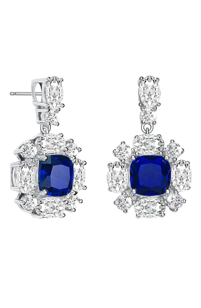 Genevive Cubic Zirconia Drop Earrings, Main, color,