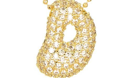 Marlyn Schiff Pavé Bubble Initial Pendant Necklace
