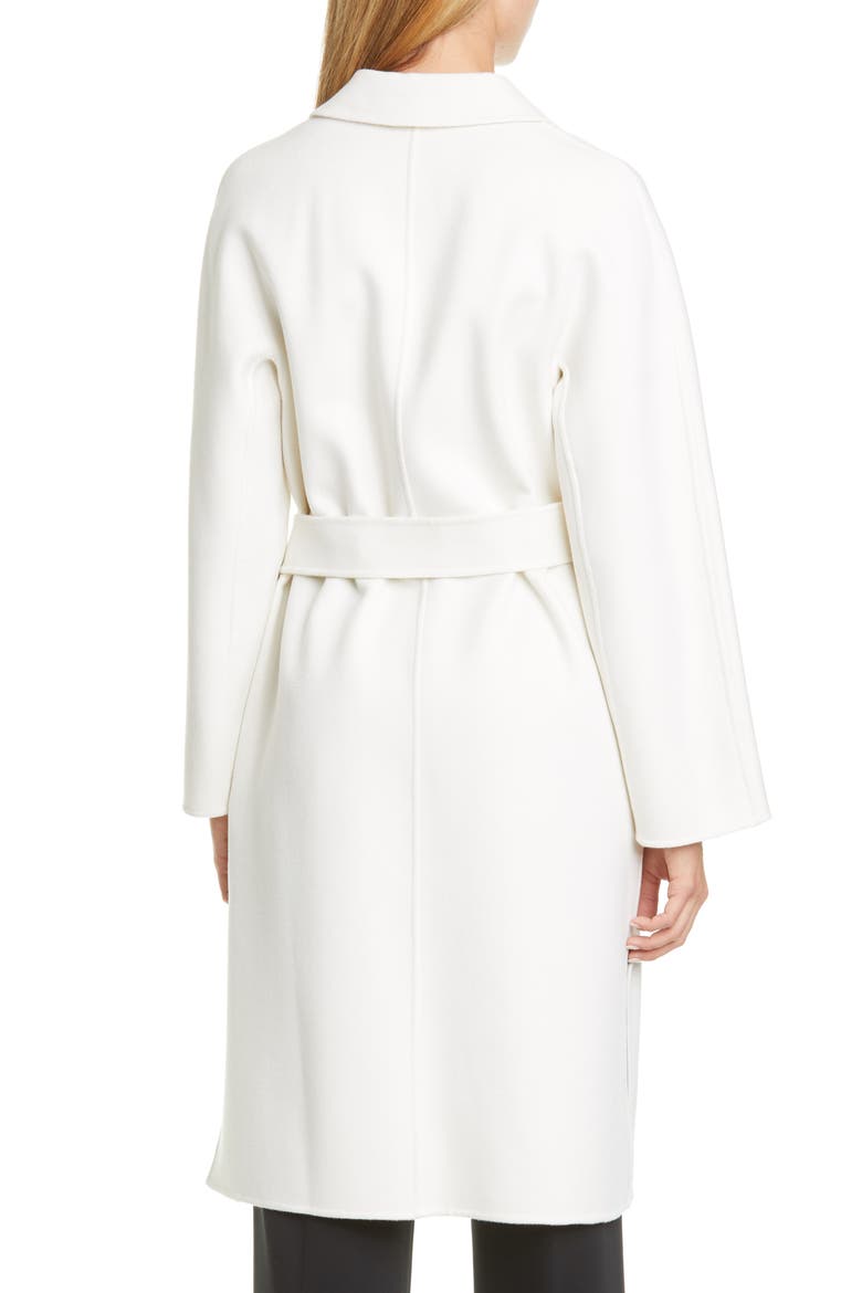 Aretusa Belted Wool Blend Coat, Alternate, color, MILK