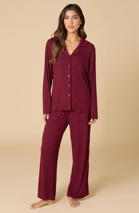 Aria  Slim Notch Collar PJ Set