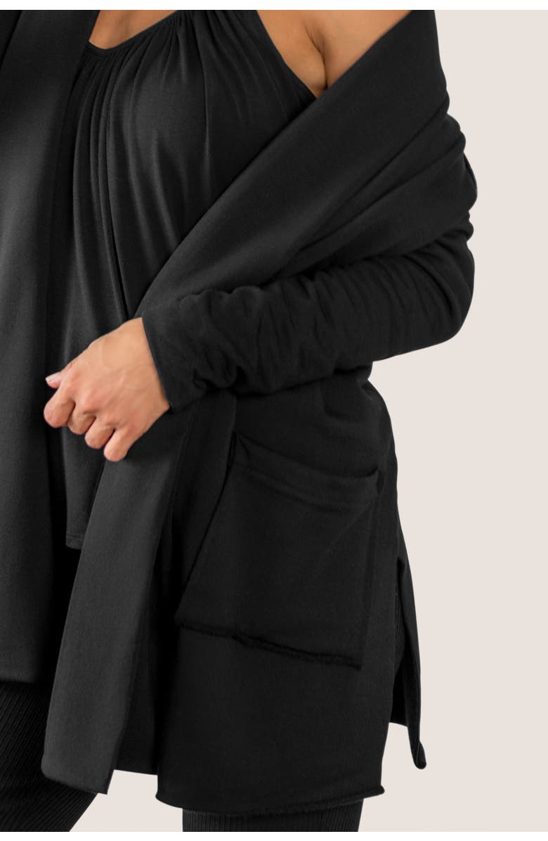 JJwinks Soho Pocketed Fleece Sweater Jacket, Alternate, color, Black