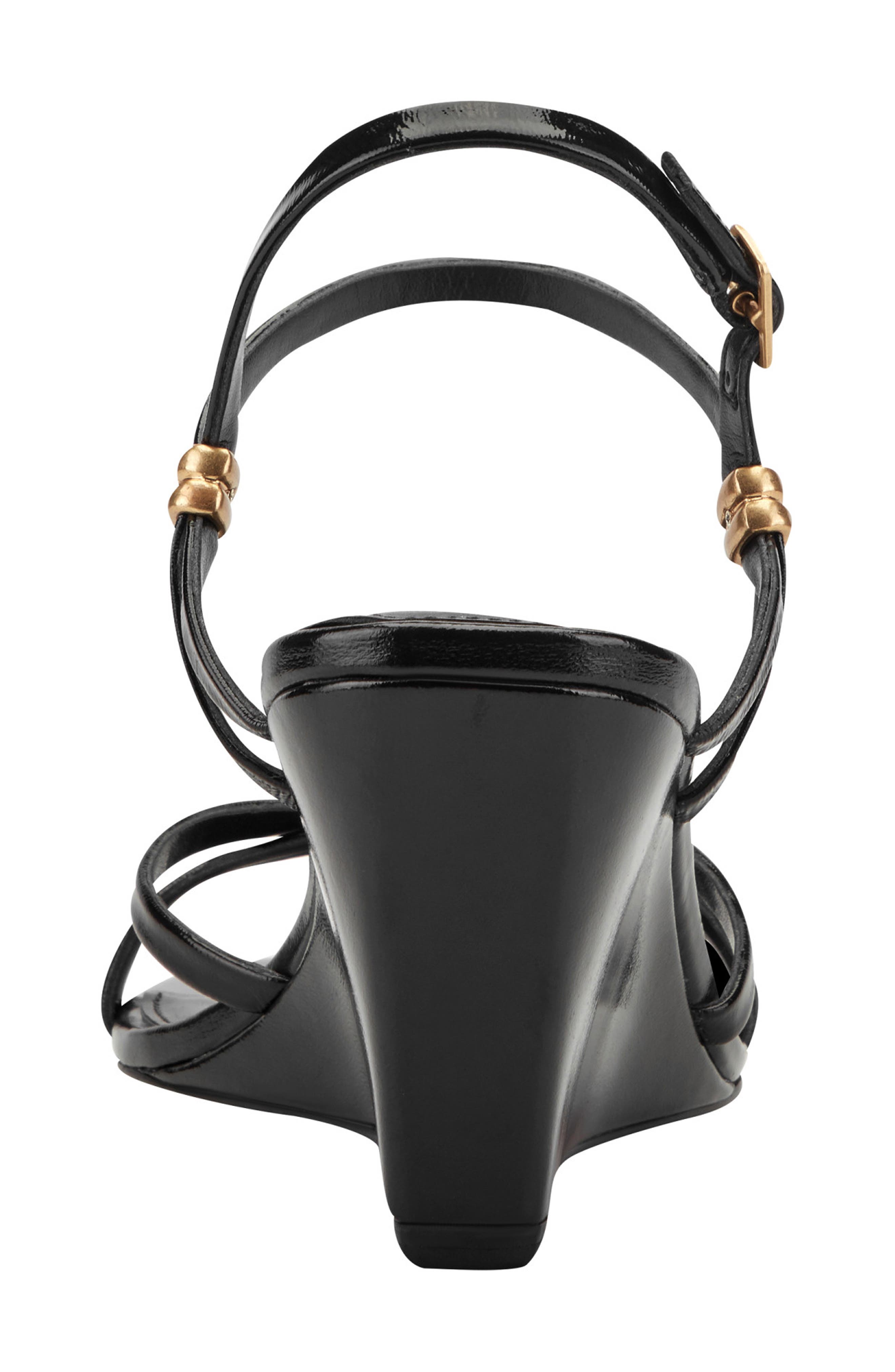 Marc Fisher LTD Faithy Slingback Wedge Sandal, Alternate, color, Black