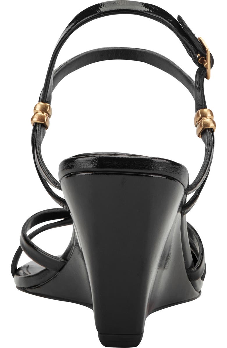 Marc Fisher LTD Faithy Slingback Wedge Sandal, Alternate, color, Black