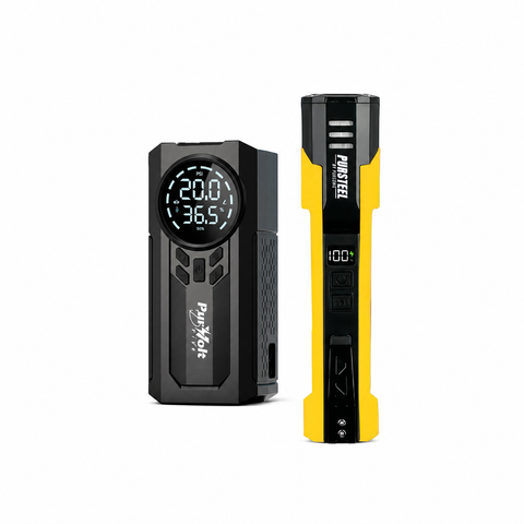 2-in-1 Jump Starter, Tire Inflator & UltraBright Rechargeable Flashlight