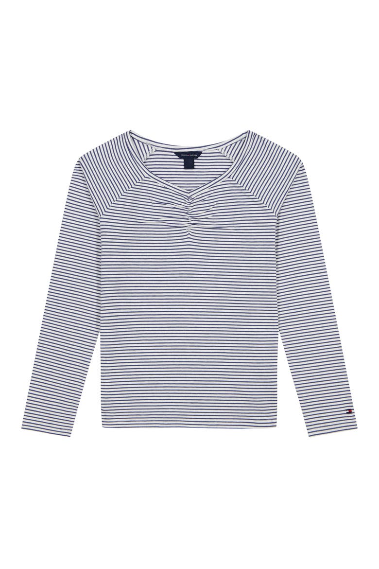 Kids' Striped Long Sleeve T-Shirt, Main, color, WHITE