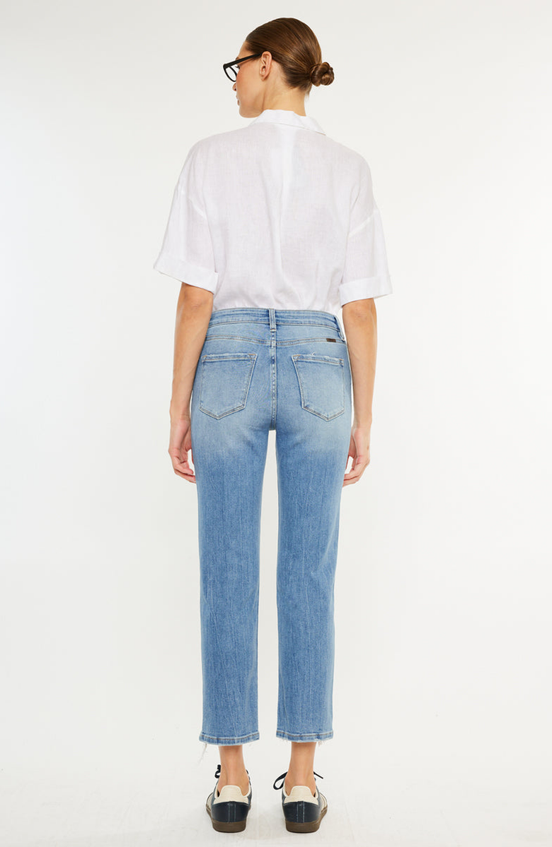 KanCan Angela High Rise Slim Crop Straight Jeans, Alternate, color, Light Blue