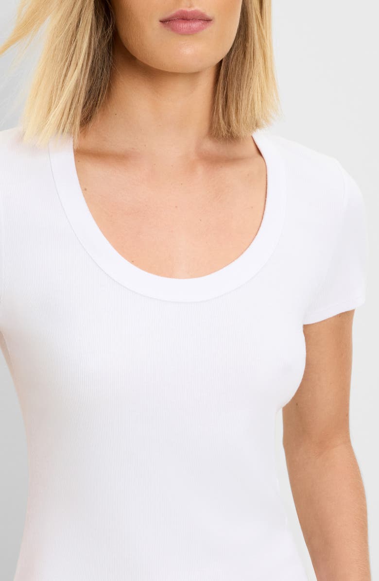 Michael Stars Calla Scoop Neck T-Shirt, Alternate, color, White