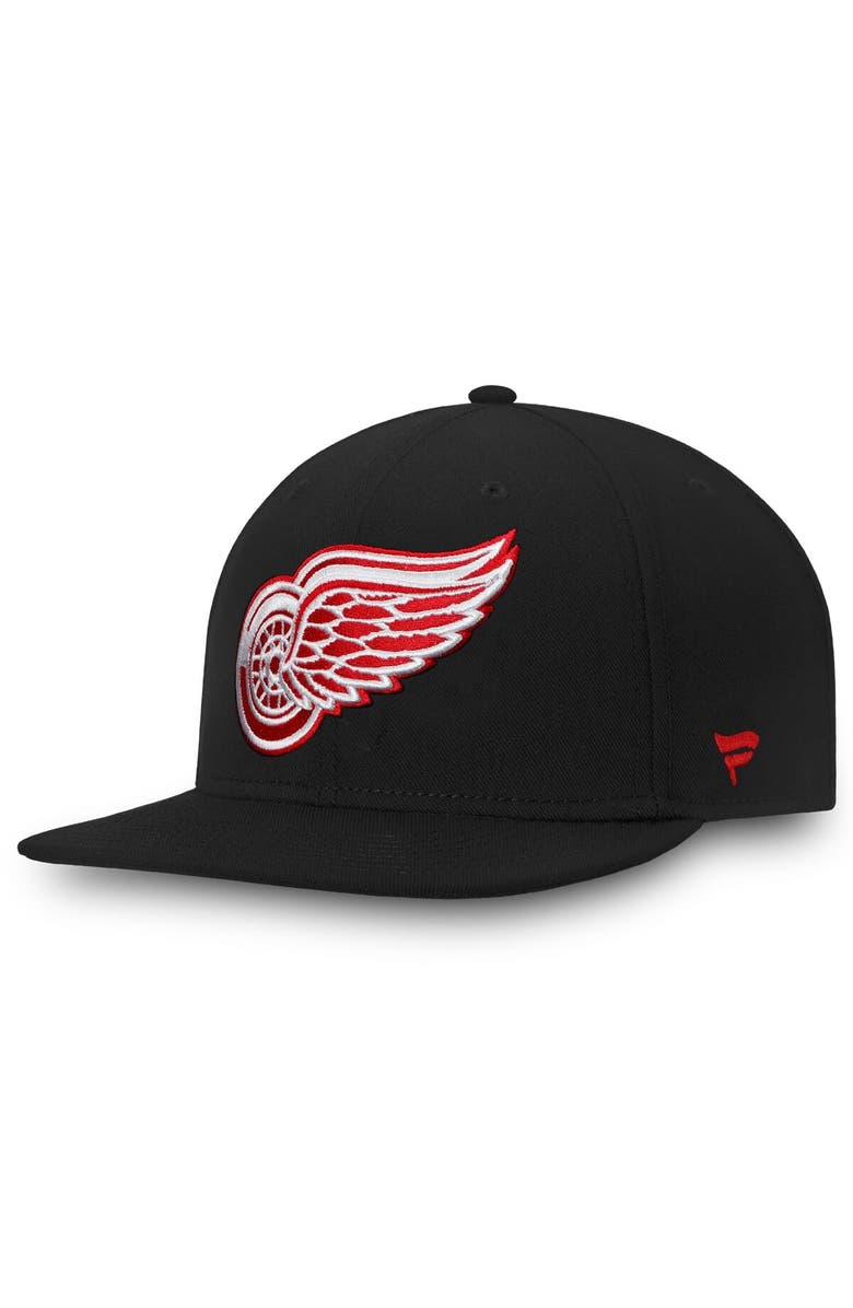 FANATICS Men's Fanatics Black Detroit Red Wings Core Fitted Hat, Main, color, Black