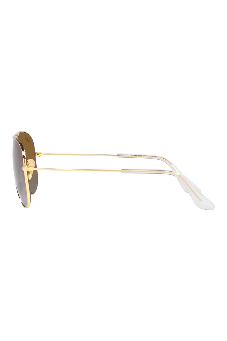 Kids' Junior Aviator 52mm Gradient Polarized Pilot Sunglasses, Alternate, color, GOLD FLASH