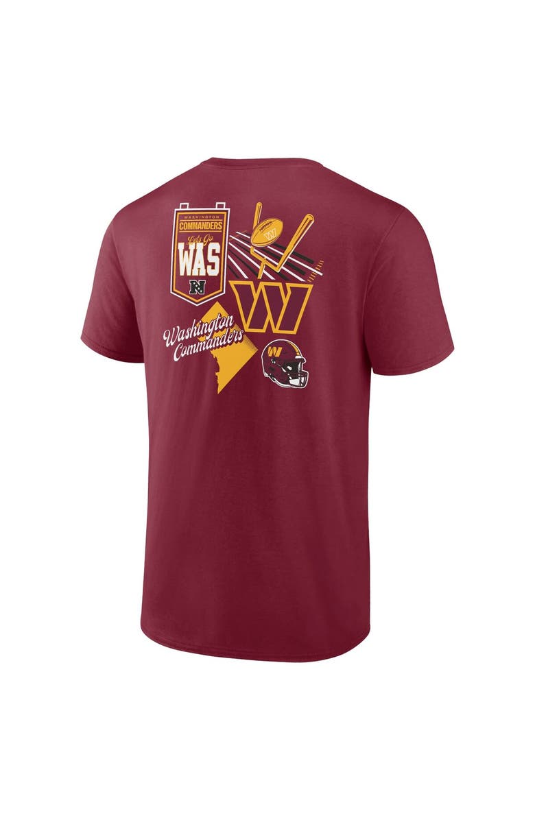 FANATICS Men's Fanatics Branded Burgundy Washington Commanders Split Zone T-Shirt, Alternate, color, Burgundy