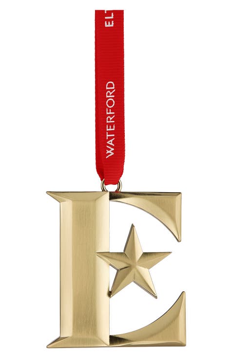 x Elton John Golden "E" Icon Ornament