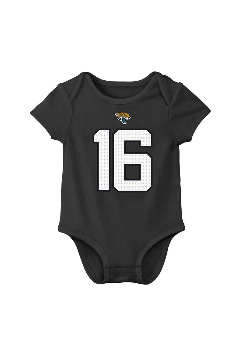 Newborn & Infant Nike Trevor Lawrence Charcoal Jacksonville Jaguars Player Name & Number Bodysuit, Alternate, color, Charcoal
