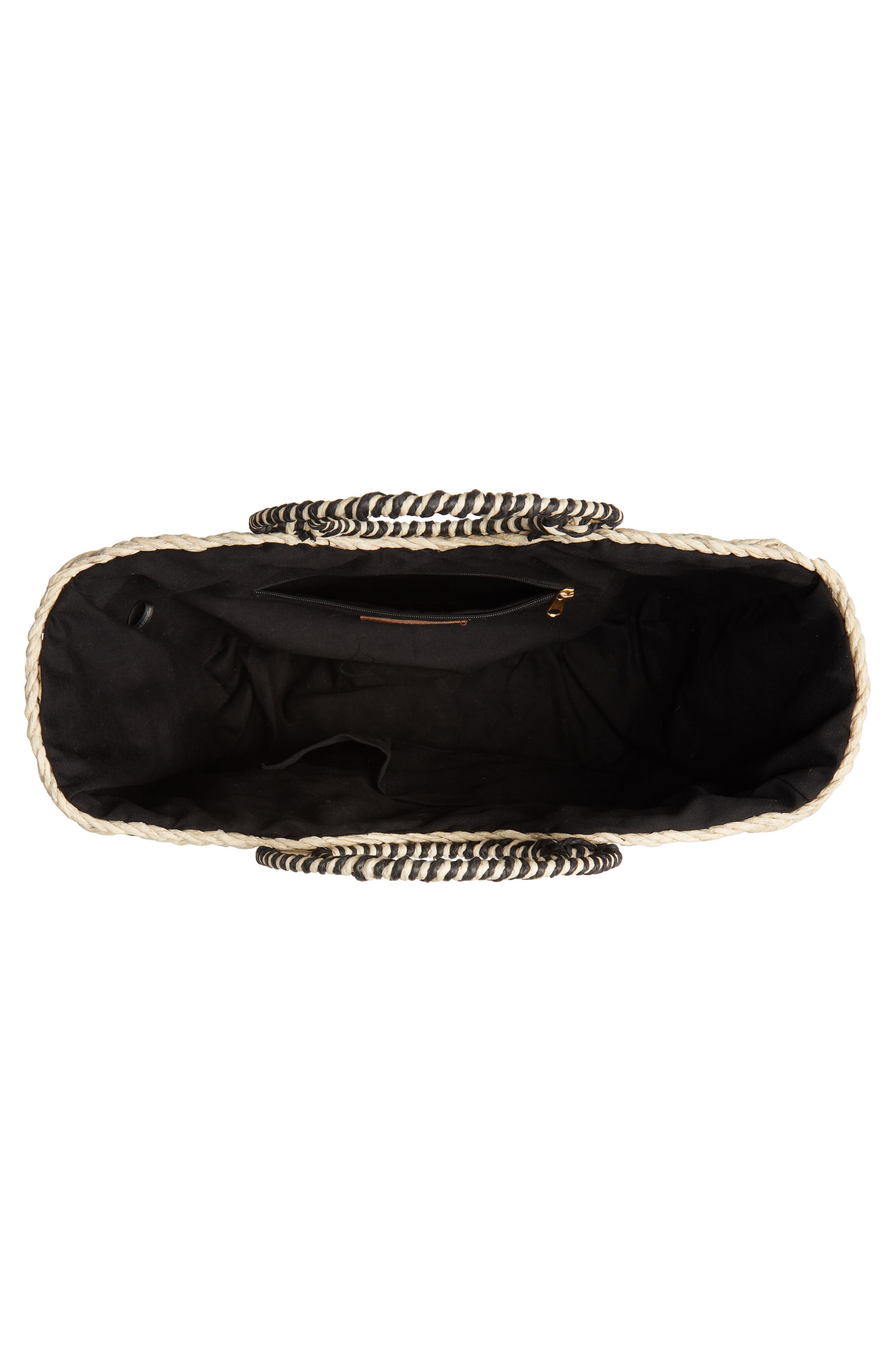Norah Woven Tote, Alternate, color, BLACK