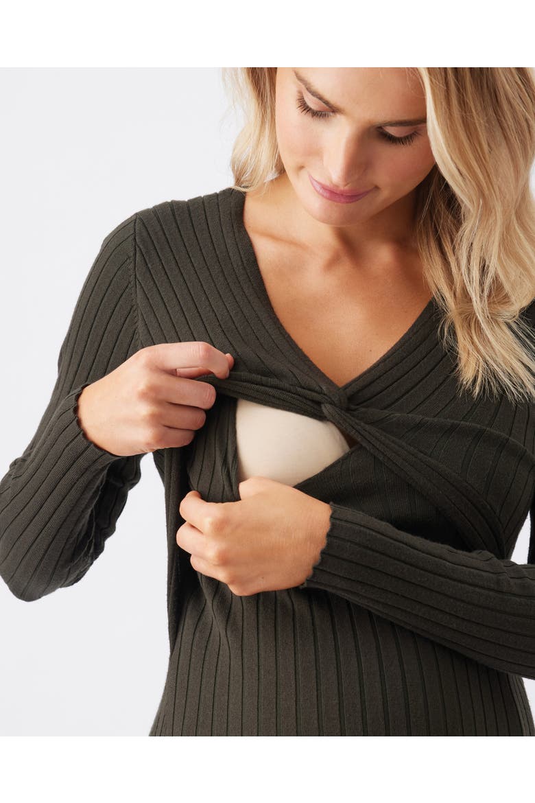 Remi Knit Nursing Dress, Alternate, color, Ivy