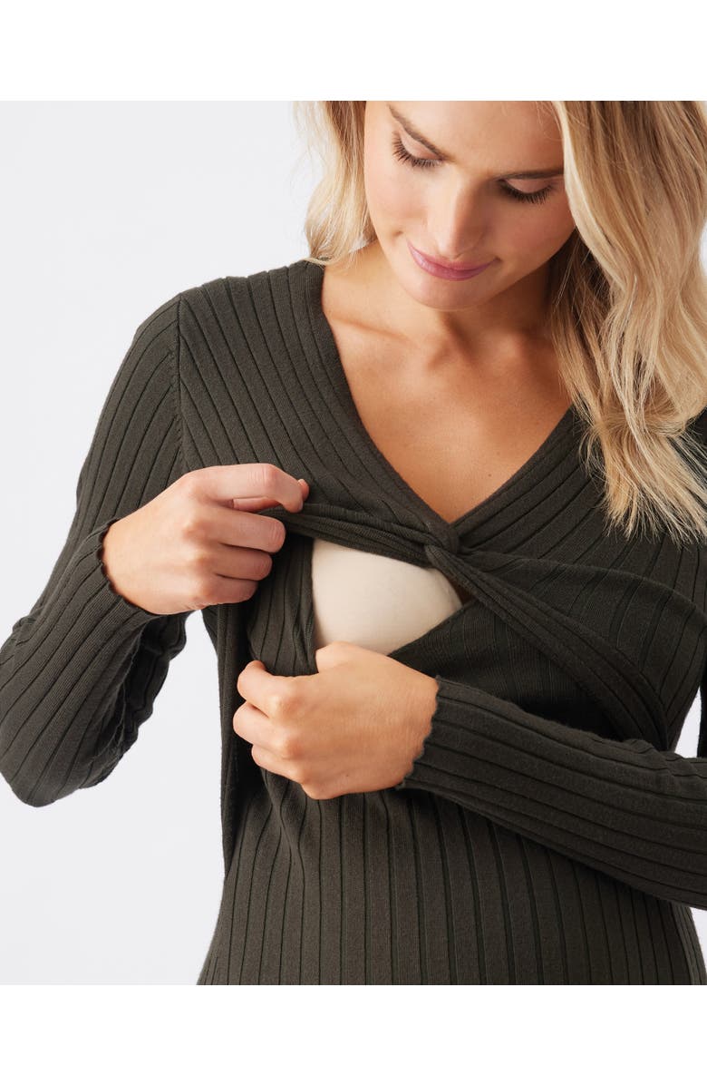 Ripe Maternity Remi Knit Nursing Dress, Alternate, color, Ivy