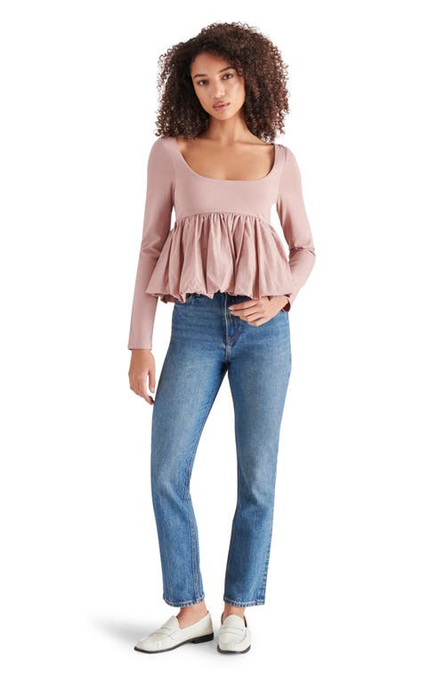 Steve Madden Avielle Bubble Hem Top In Pink