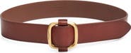 Saint Laurent Large Buckle Leather Belt