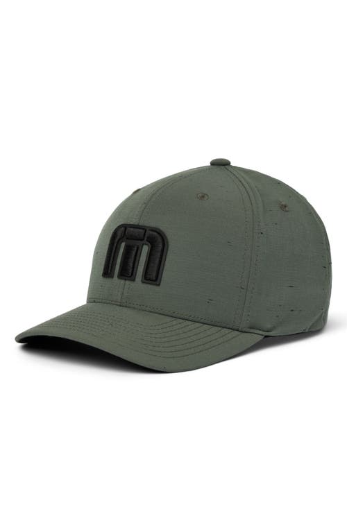 TravisMathew Private Cabin Snapback Baseball Cap in Dark Olive 