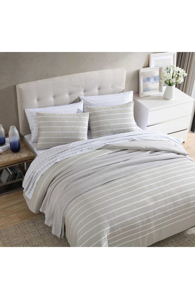 Nautica Hadley Stripe Comforter Set, Alternate, color, Sea Wheat