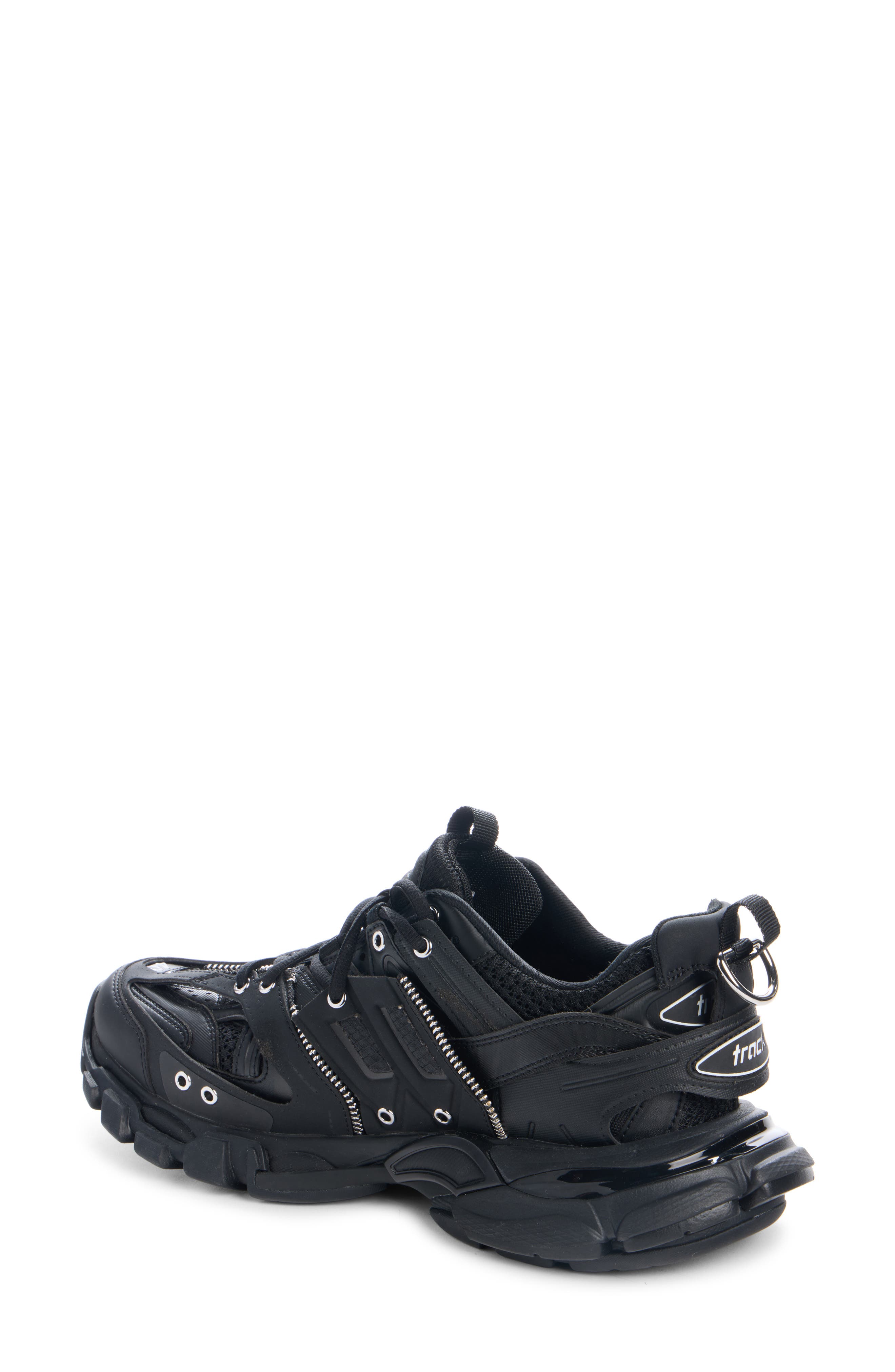 Track Zip Sneaker, Alternate, color, 1018 BLACK/ SILVER