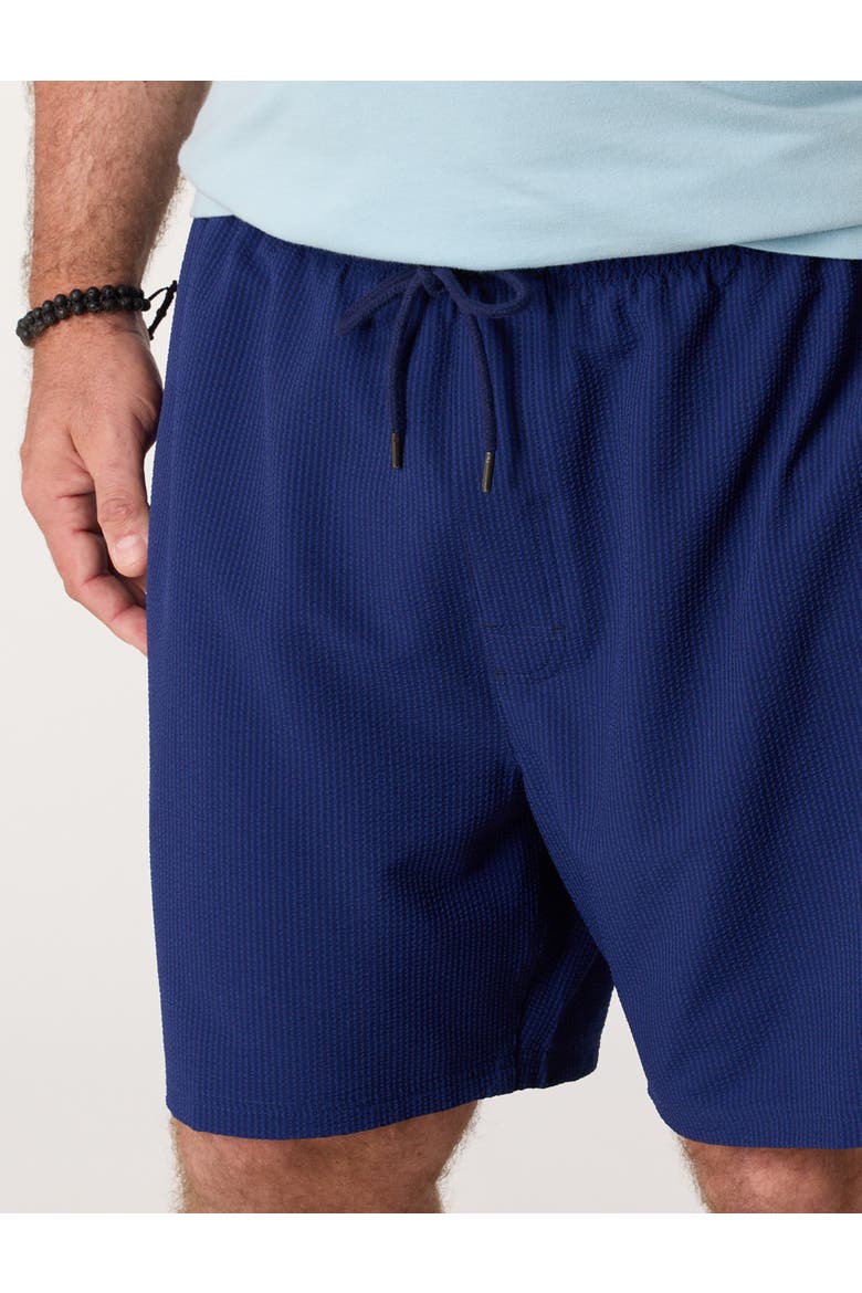 Big & Tall Seersucker Swim Trunks, Alternate, color, BLUE DEPTHS