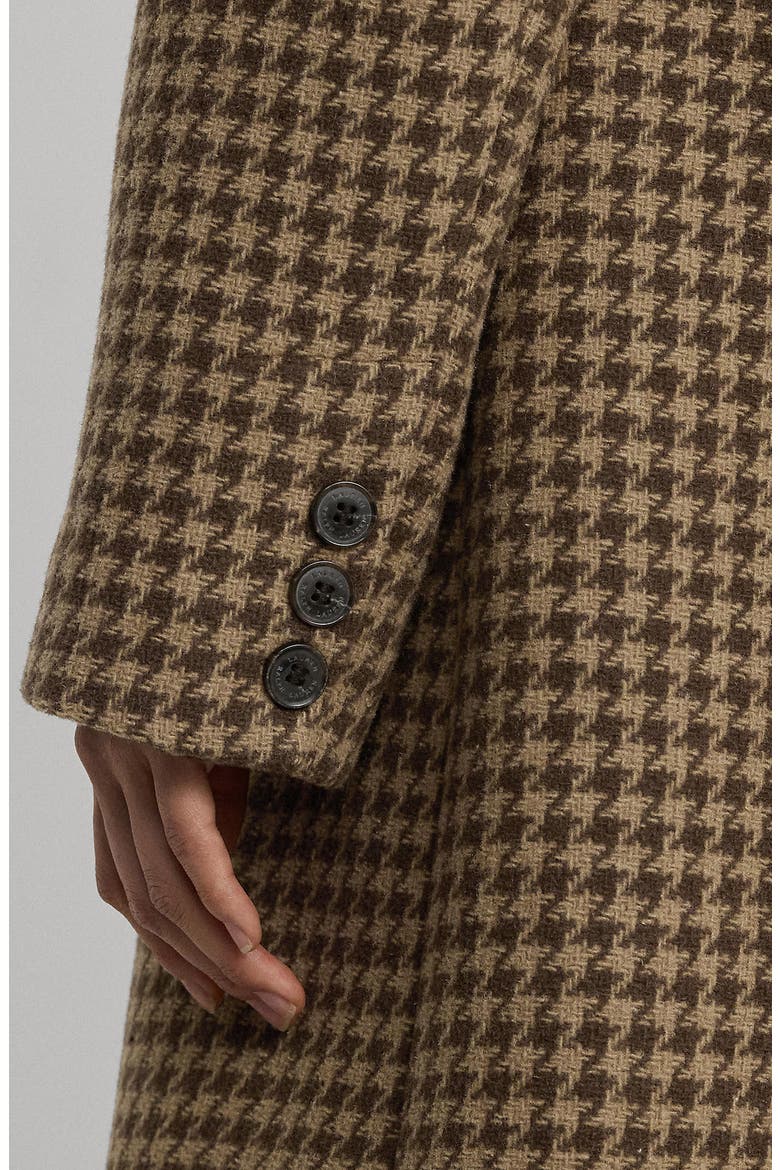Houndstooth Coat, Alternate, color, CAMEL/ COGNAC