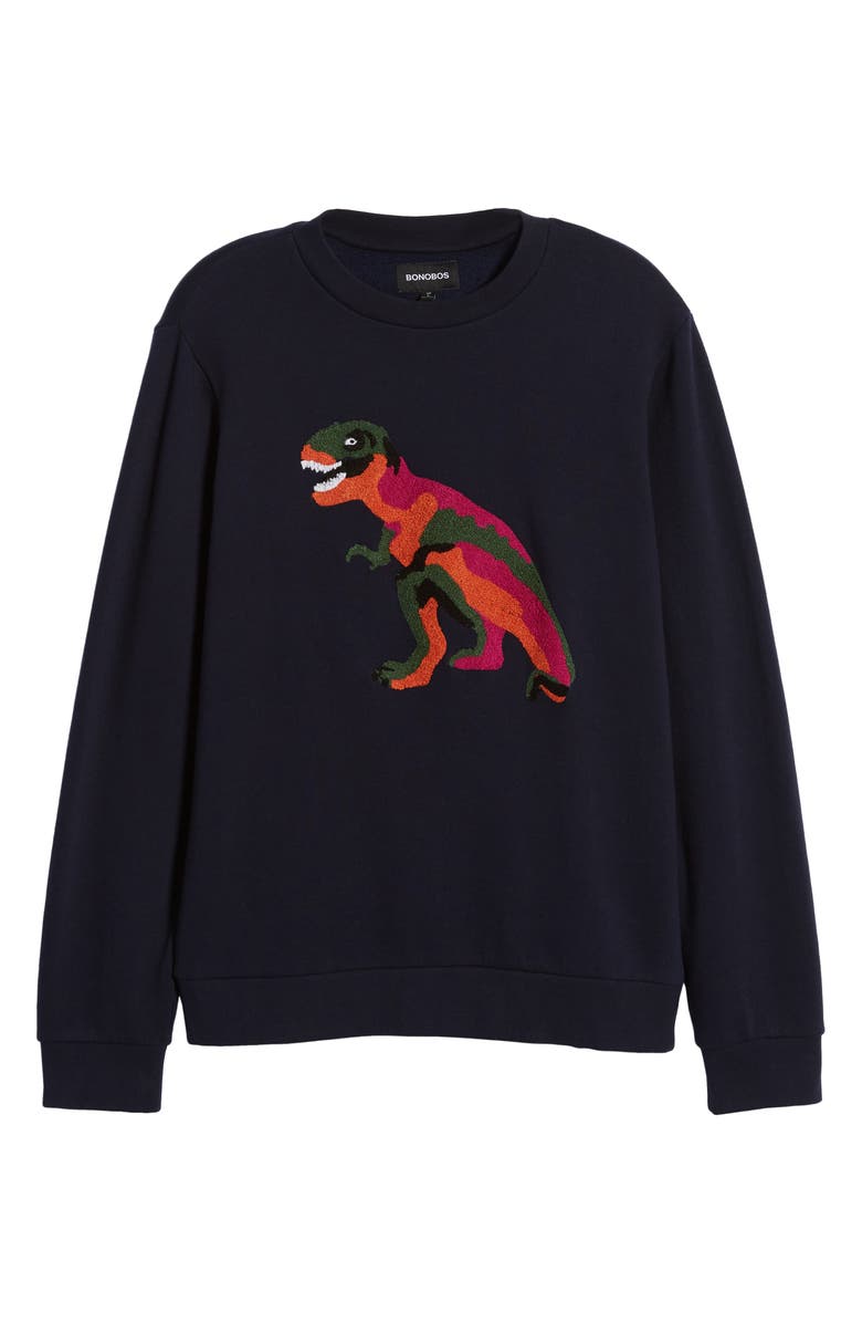 Bonobos Bouclé Dino Sweatshirt, Alternate, color, 
