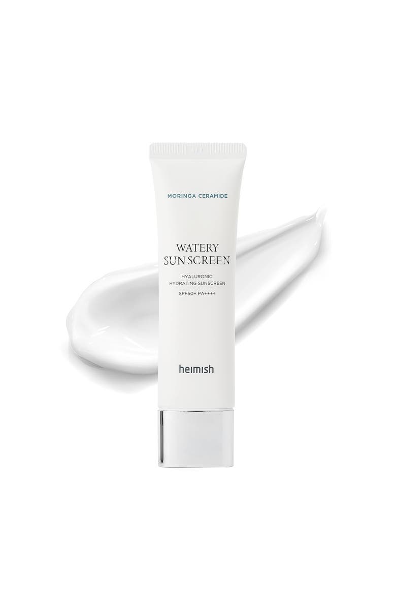Heimish Moringa Ceramide Hyaluronic Acid Hydrating Watery Sunscreen 50ml, Main, color, White