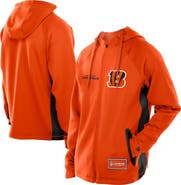 New Era Men's New Era  Orange Cincinnati Bengals Combine Authentic Raglan Scuba Full-Zip Hoodie