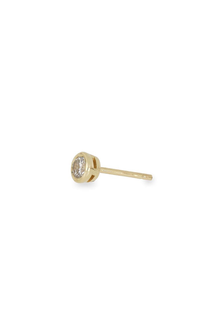 Bezel Diamond Single Stud Earring - 0.37 ctw. (Nordstrom Exclusive), Main, color, 14K YELLOW GOLD