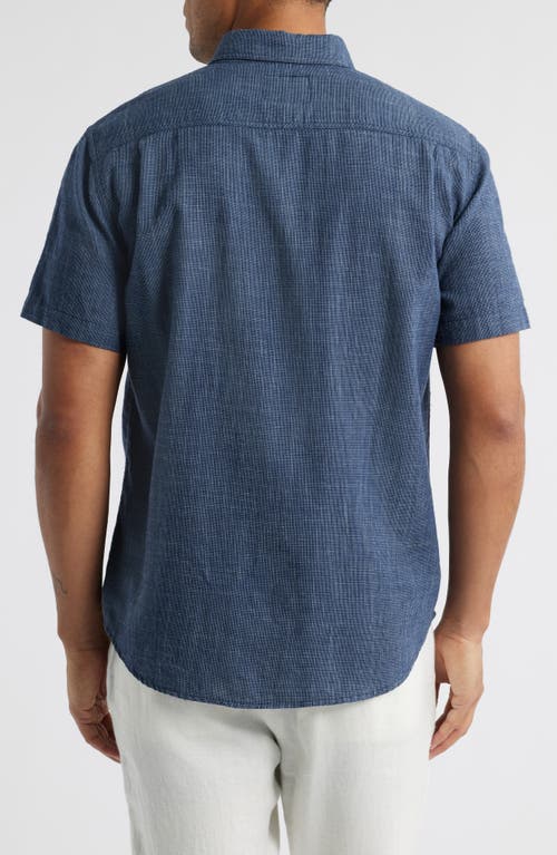 Rails Fairfax Short Sleeve Button-up Shirt In Navy Etch