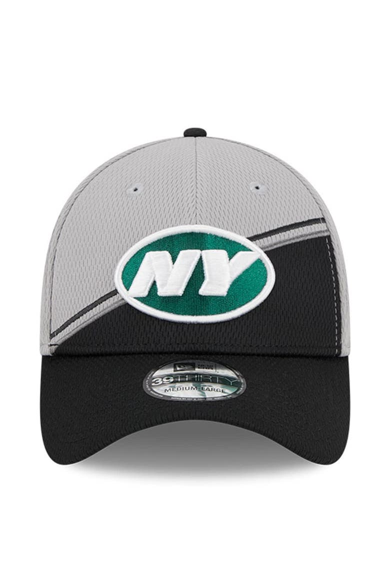 Men's New Era  Gray/Black New York Jets 2023 Sideline 39THIRTY Flex Hat, Alternate, color, Gray