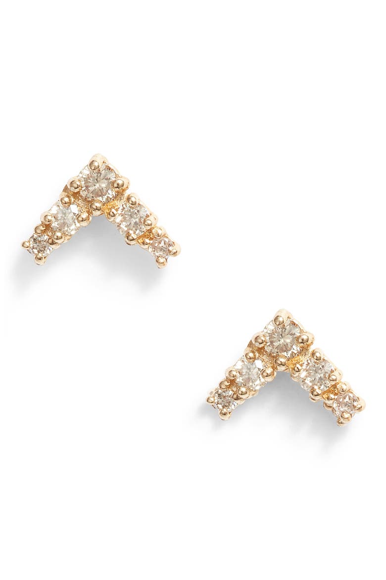 Vienna Diamond Stud Earrings, Main, color, GOLD