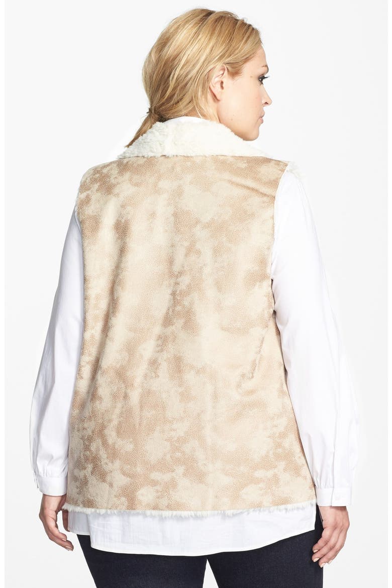Faux Shearling Vest, Alternate, color, PEARL