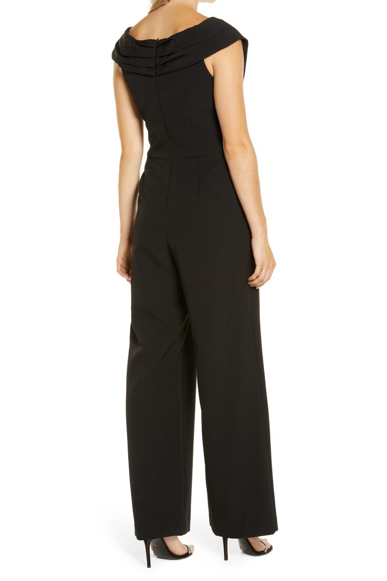 Off the Shoulder Jumpsuit, Alternate, color, BLACK