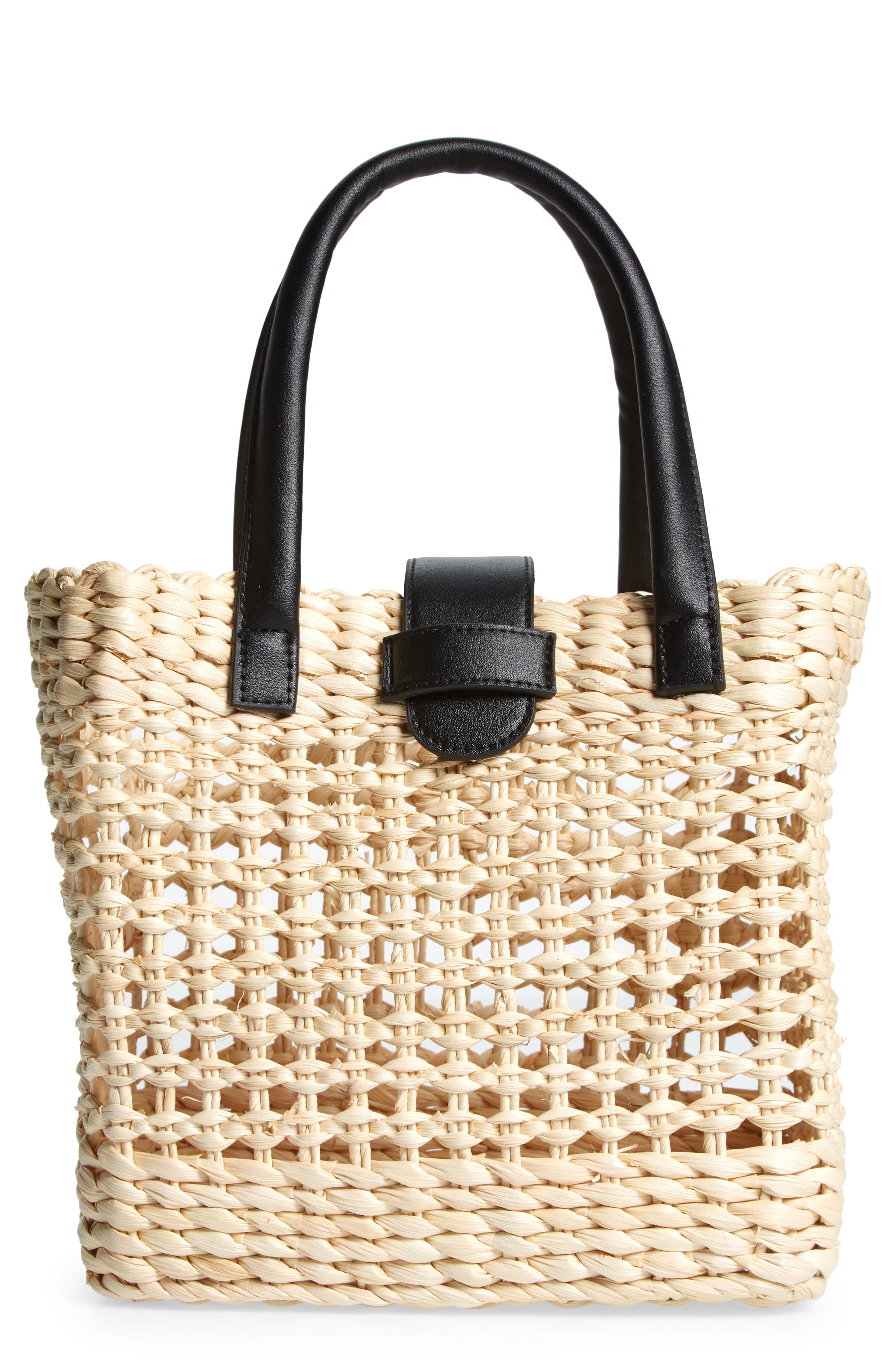 BTB Los Angeles Mini Jules Rattan Tote, Main, color, 