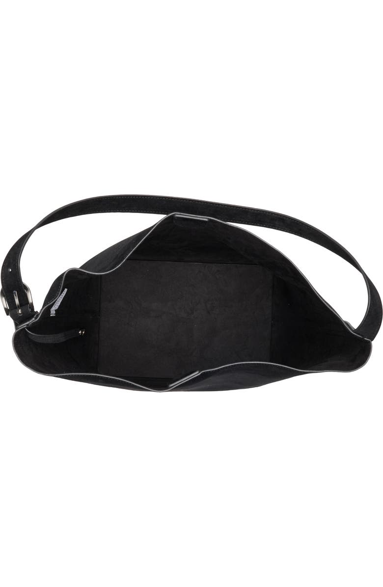 BCBG Slouchy Bucket Shoulder Bag with Pouch, Alternate, color, Black