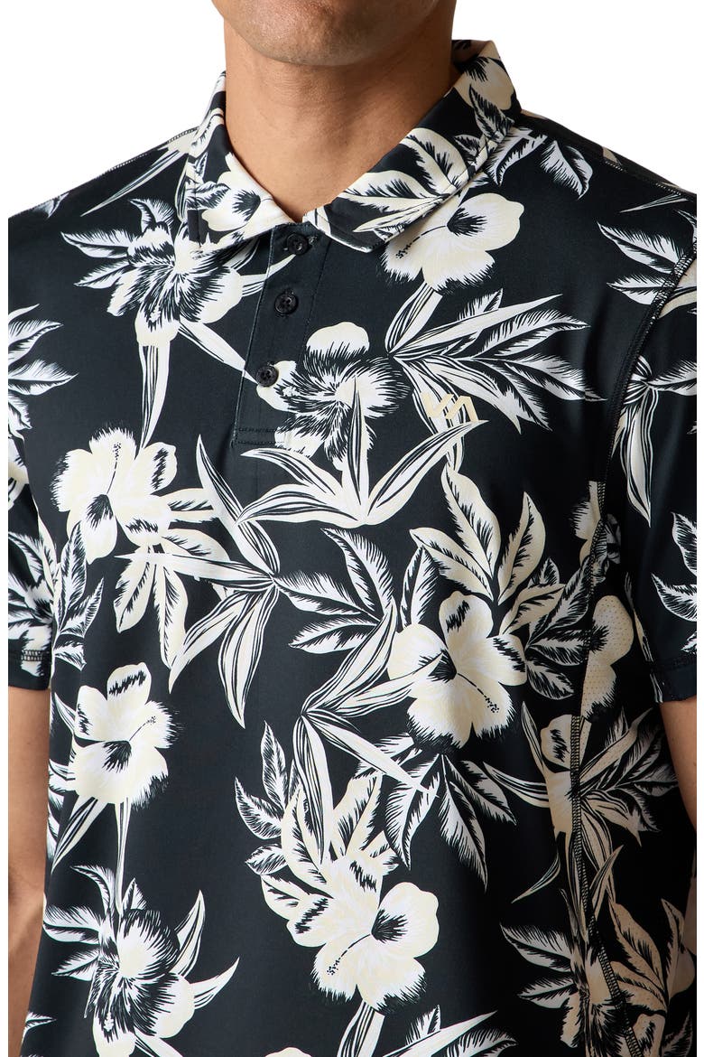 Sport Vent Polo, Alternate, color, BLACK FLORAL