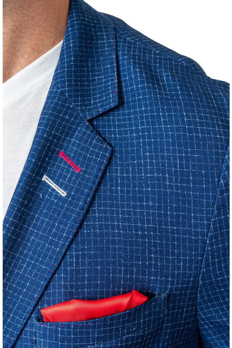 Unconstructed Squared Blazer, Alternate, color, BLUE