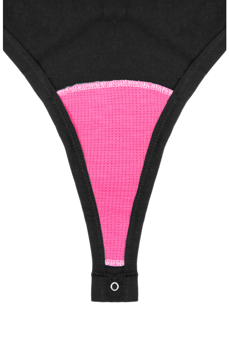 Leakproof Long Sleeve Thong Bodysuit Liner, Alternate, color, Onyx
