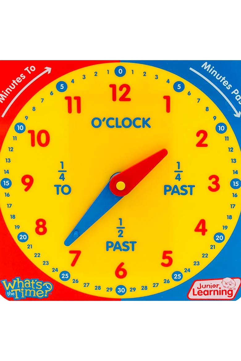 What's the Time Geared Clock Educational Toy, Alternate, color, Multicolored