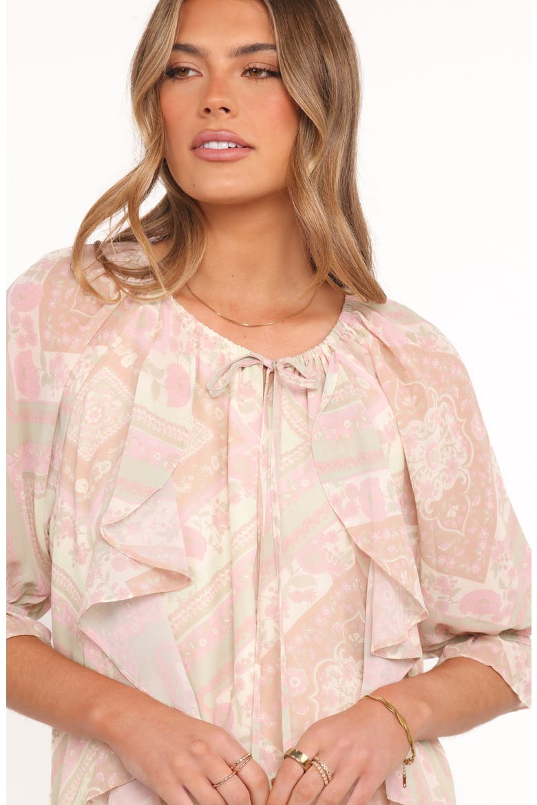 Arletta Ruffle Top, Alternate, color, SAGE PAISLEY