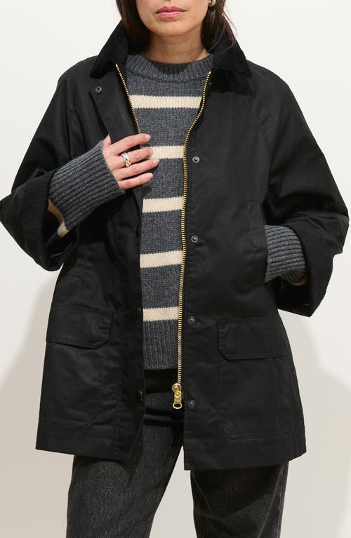Alex Mill Madison Waxed Cotton Jacket In Black