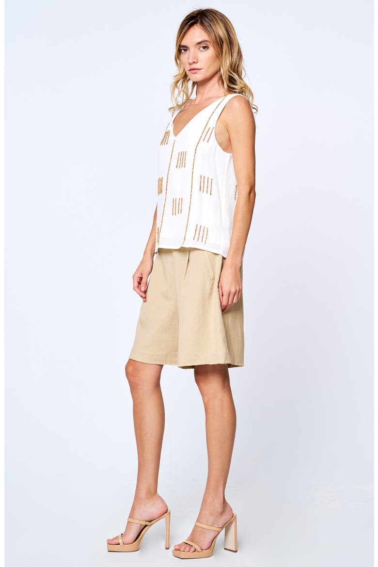 Kelly Embellished Tank, Alternate, color, CREAM