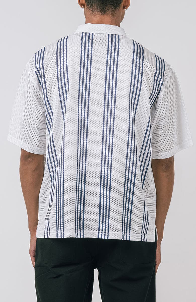 STUDENTS Howards Stripe Mesh Zip Polo, Alternate, color, 